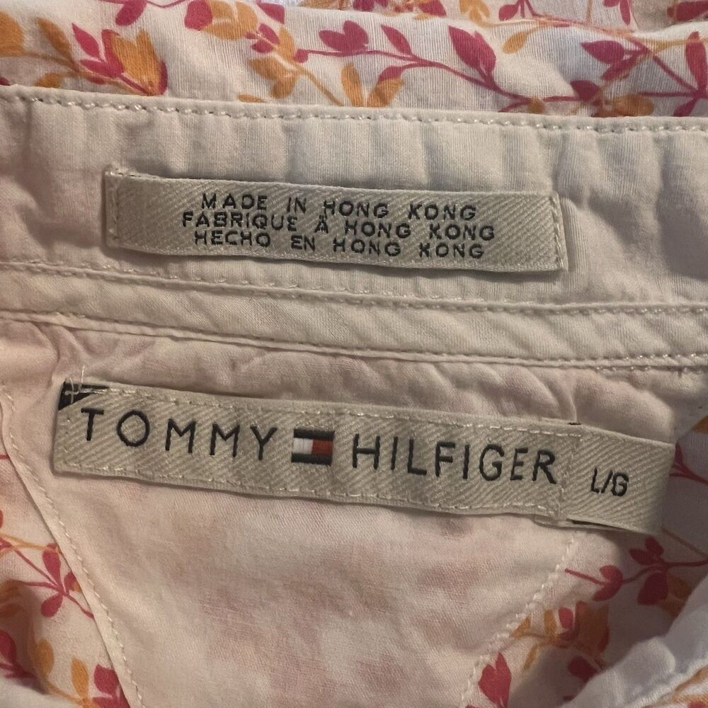 Tommy Hilfiger Women’s Button Up Shirt Large Vintage Floral - Picture 3 of 5